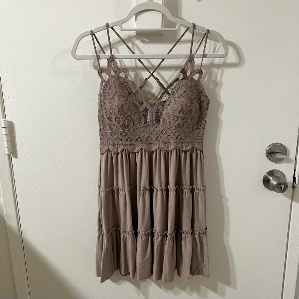 Free People Inspired Lace Mini Dress